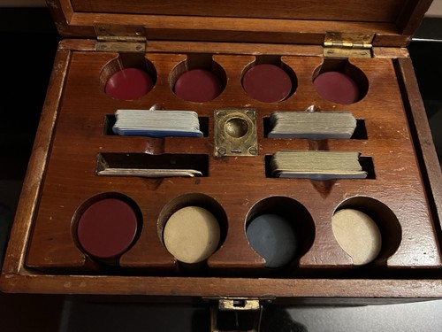 1900 wooden poker - poker, chip