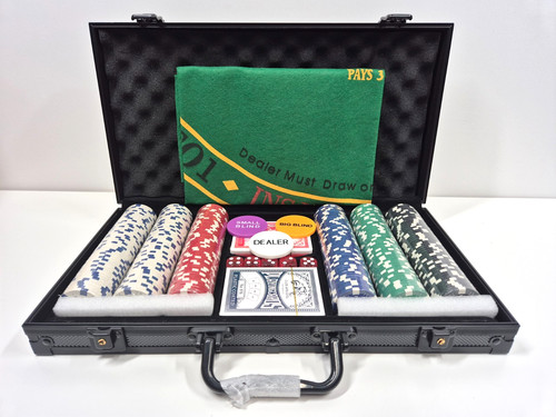 300pc poker set aluminium - set,