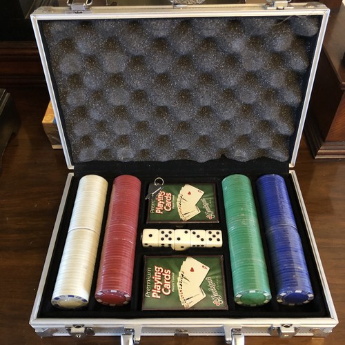 Poker set aluminium carry - aluminium, case