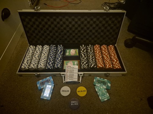 Poker set with - set,