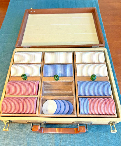 Vintage 1930 clay poker - vintage,