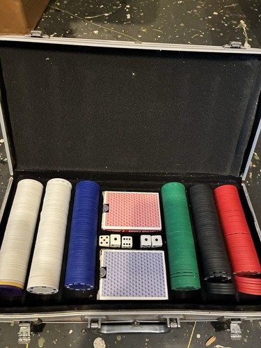 Large poker set aluminum - -,