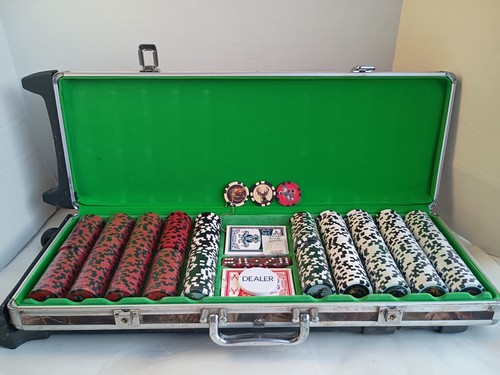 500pc poker chip set camo - set,