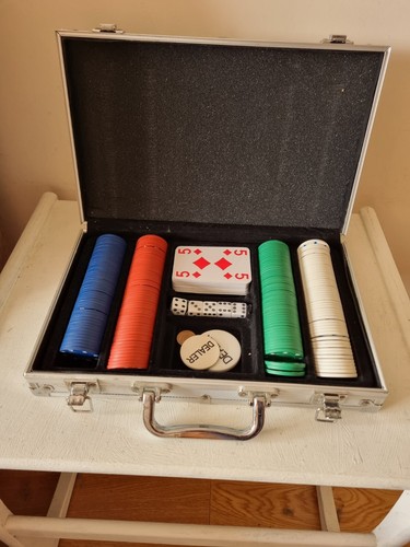 Poker set with - aluminium, carry