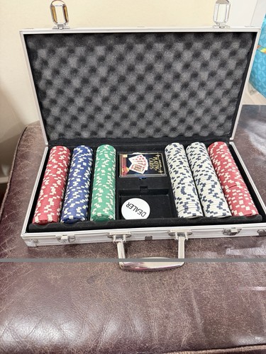 300pc poker set aluminium - 300pc,