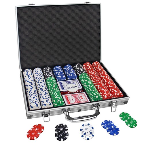 Poker chips with numbers set - chips,