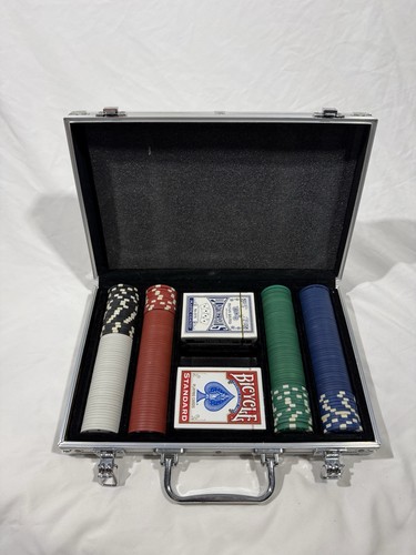 Poker chip set with carrying - poker,