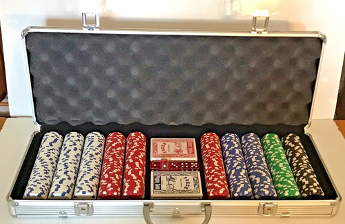 Poker chip set aluminum - poker,