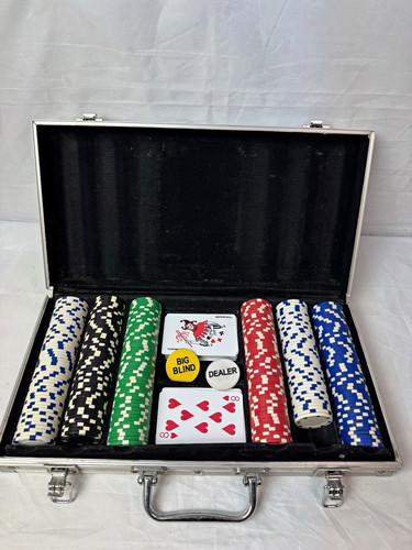 Poker chip set - set, aluminium