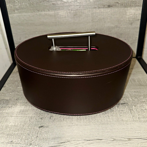 Brown faux leather - faux,