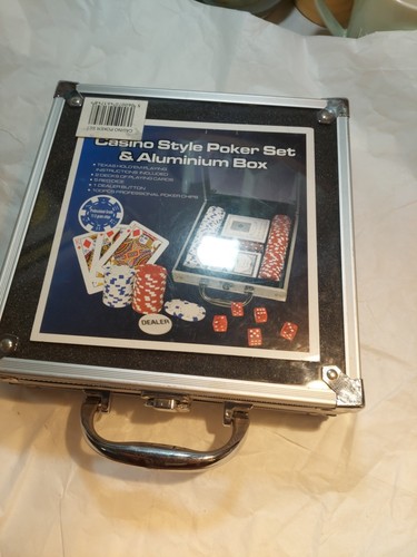 Casino style poker set - poker, chips
